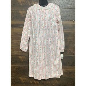 VGT Carole Cozy Night Gown Small Teddy Bear Print Babydoll Grandma Core USA Rare